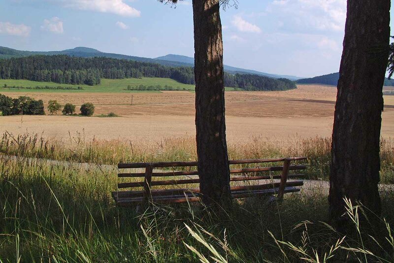 Blick auf die Gleichberge