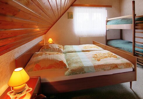 Blick in das Schlafzimmer