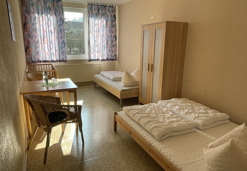 Blick in ein Gästezimmer