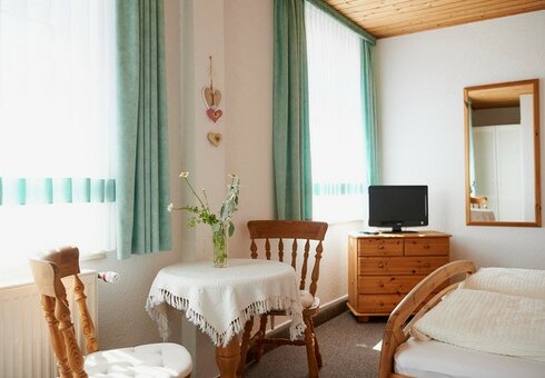 Blick in ein Gästezimmer