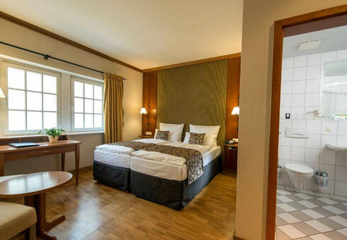 Blick in ein Doppelzimmer