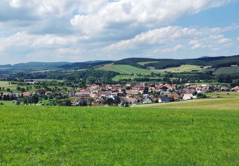 Idyllische Landschaft der Rhön