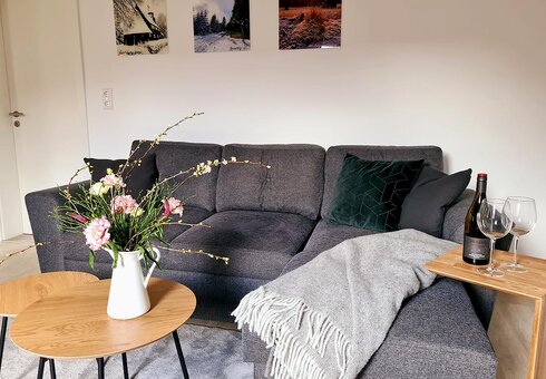gemütliche Couch im Wohnzimmer