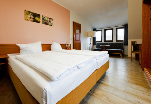 Blick in ein Gästezimmer