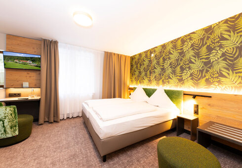Blick in ein Gästezimmer