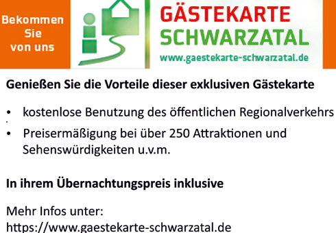 Gästekarte Schwarzatal