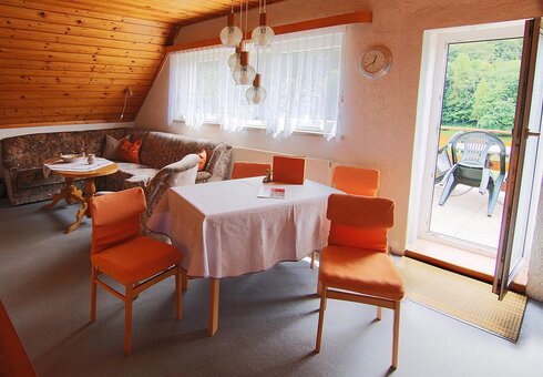 Blick in das Wohnzimmer