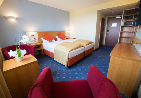 Blick in ein Gästezimmer