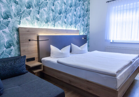 Blick in ein Gästezimmer