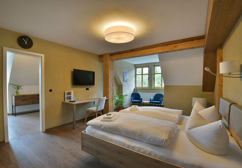 Blick in ein Gästezimmer