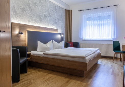 Blick in ein Gästezimmer