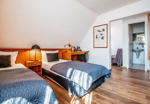 Blick in ein Doppelzimmer