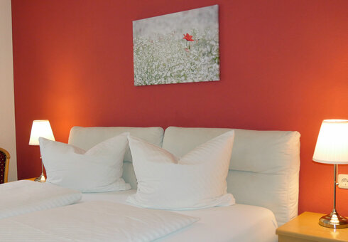 Blick in ein Doppelzimmer