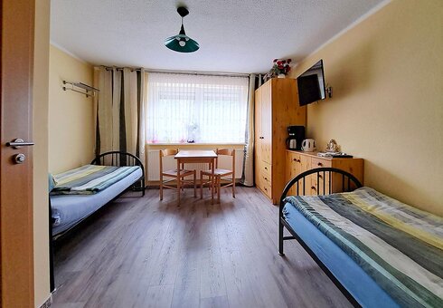 Blick in ein Gästezimmer