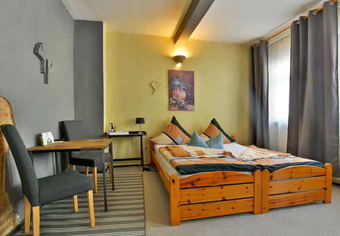 Blick in ein Gästezimmer