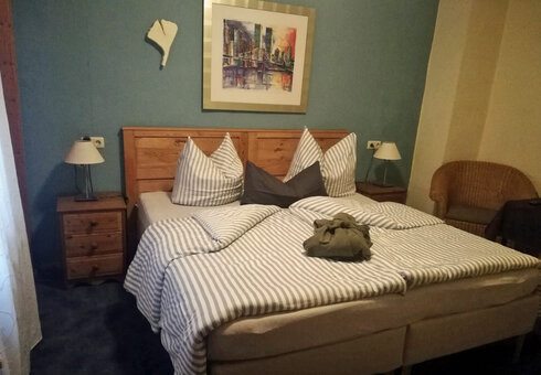 Blick in ein Gästezimmer