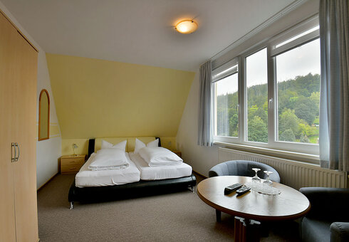 Blick in ein Gästezimmer