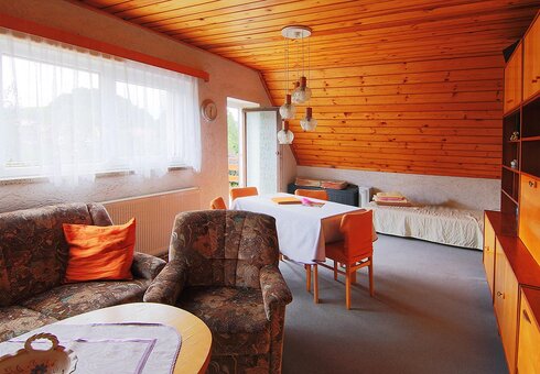 Blick in das Wohnzimmer