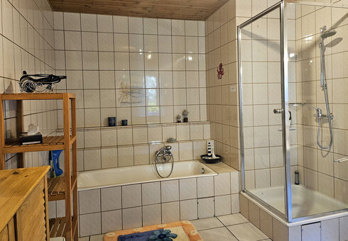 Blick in das Badezimmer