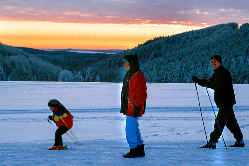 Skiwanderung am Abend