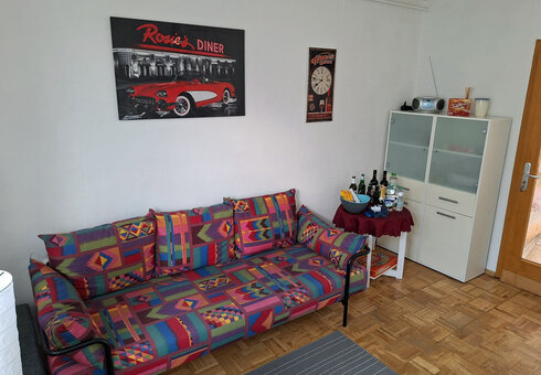 Wohnzimmer mit Schlafcouch