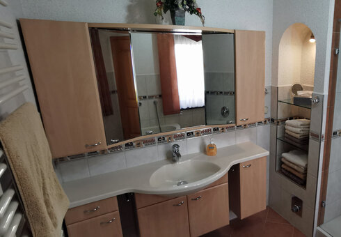 Blick in das Badezimmer