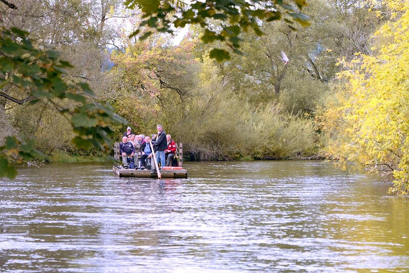 Floßfahrt auf der Saale