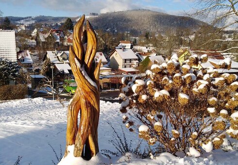 Ferienhaus Dombergblick im Winter