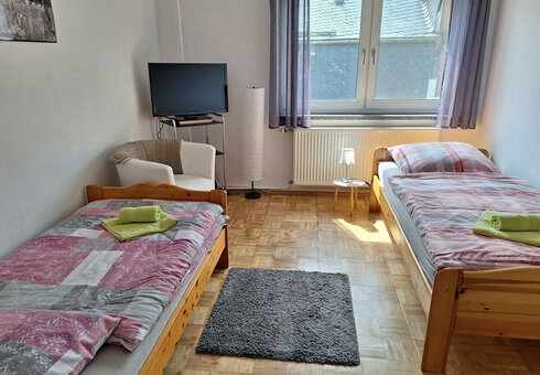 Blick in ein Schlafzimmer