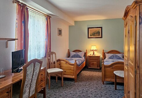 Blick in ein Gästezimmer