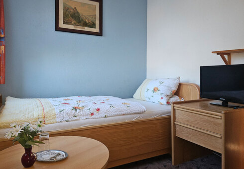 Blick in ein Gästezimmer