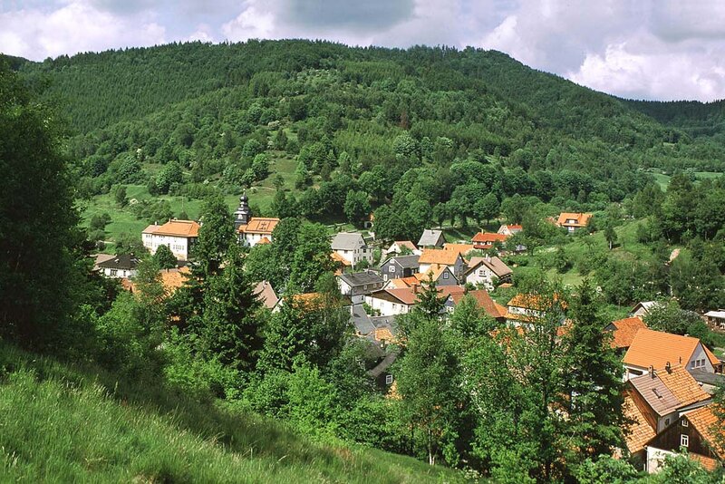 Blick auf den Ort Biberau
