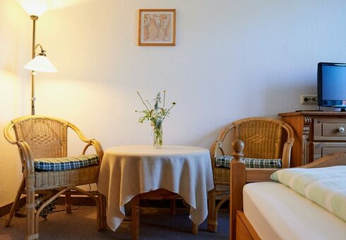 Blick in ein Gästezimmer
