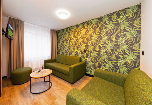 Blick in ein Gästezimmer