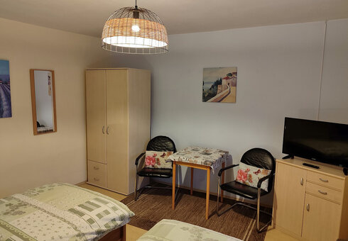 Blick in ein Gästezimmer