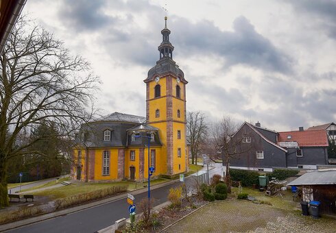 Blick zur Kirche St. Blasii in Zella
