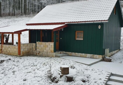 Berghütte im Winter