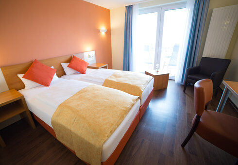 Blick in ein Gästezimmer
