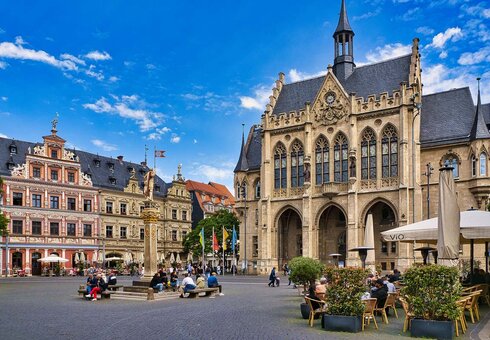 Fischmarkt Erfurt mit Rathaus