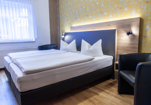 Blick in ein Gästezimmer
