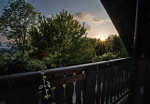 Blick vom Balkon
