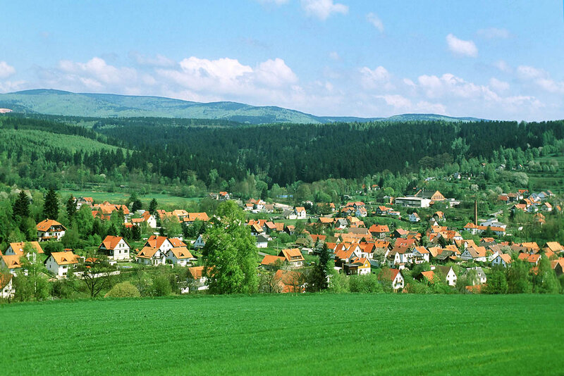 Blick auf den Ort Erlau