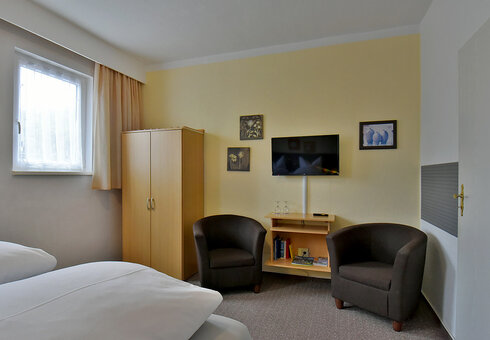 Blick in ein Gästezimmer