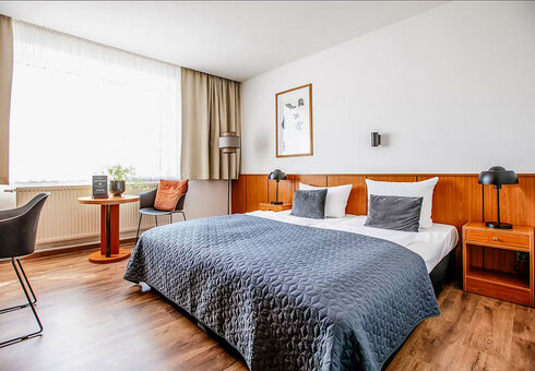 Blick in ein Doppelzimmer