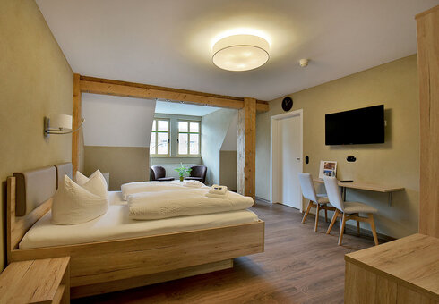 Blick in ein Gästezimmer