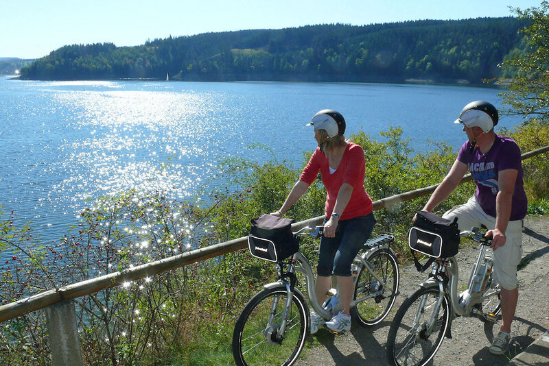 Radfahrer bei Saalburg-Ebersdorf