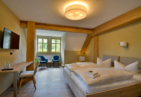 Blick in ein Gästezimmer