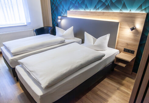 Blick in ein Gästezimmer