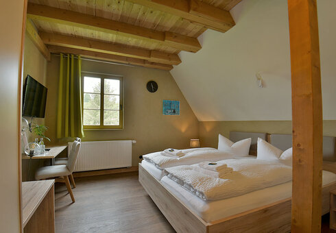 Blick in ein Doppelzimmer