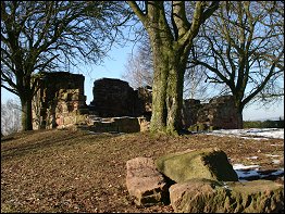 Blick zur Ruine der St. Annenkapelle